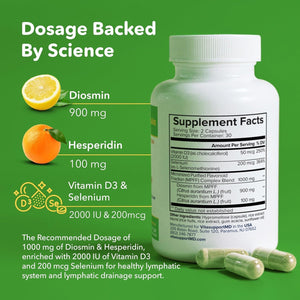 Lymphatic Formula, Diosmin Hesperidin 1000 Mg, 60 Capsules