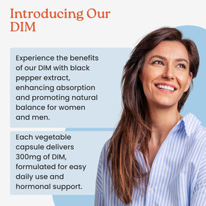 Newlife Naturals DIM Supplement 300Mg - Hormonal Acne, Estrogen Balance Pills, Post Menopause Relief - 60 Day Supply