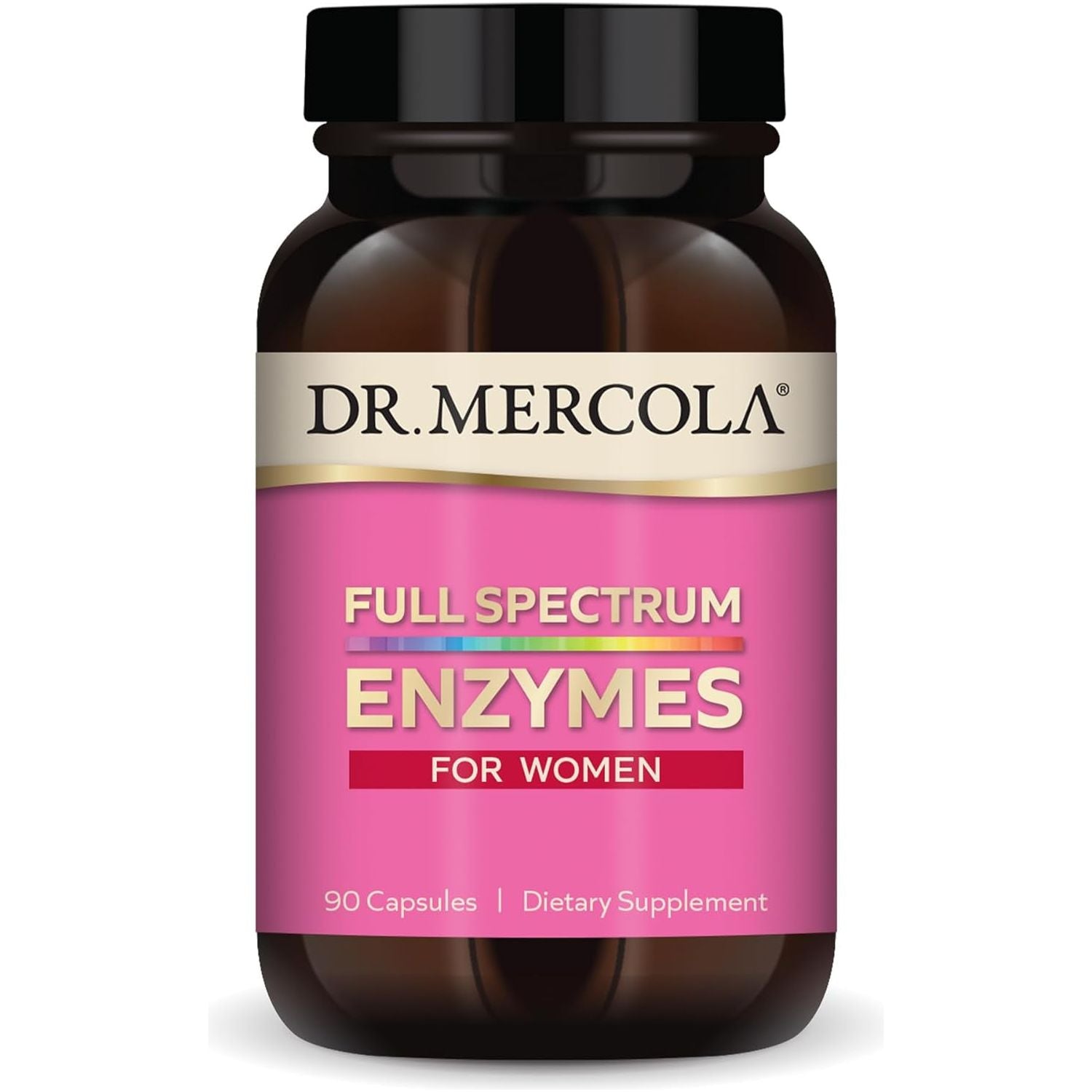Dr. Mercola Full Spectrum Enzymes for Women, Dietary Supplement, Supports Immune and Digestive Health, 90 Capsules