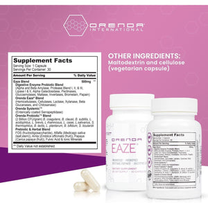 Orenda Eaze®: Gut Wellness Capsules | 6-In-1 Digestive Support - Elevate Your Gut Health Today - 30 Capsules