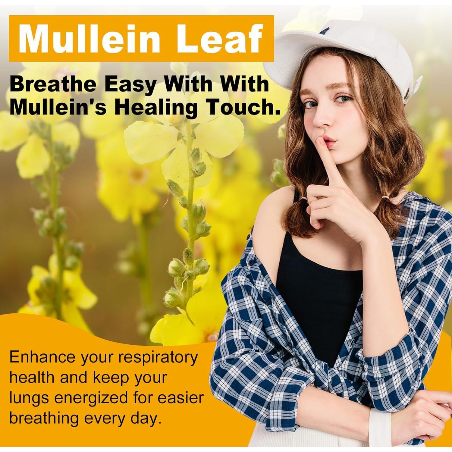 Mullein Leaf Extract 1530 MG, 15-In-1 Lung Cleanse - 60 Capsules