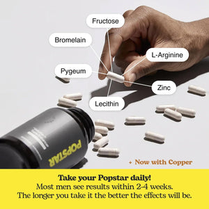 POPSTAR Labs Semen Volume Booster - Men'S Semen Health & Fertility Supplement 120 Capsules