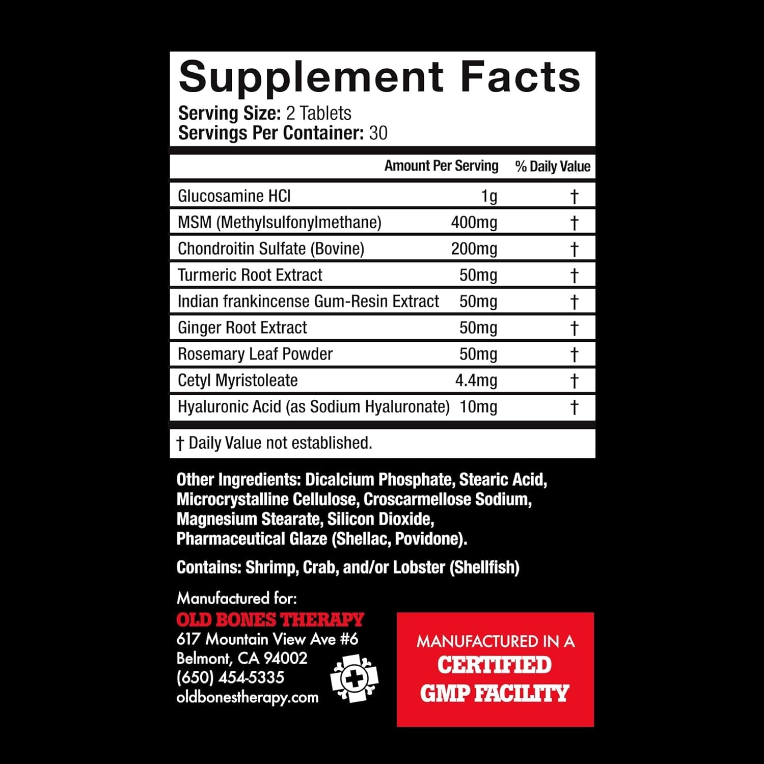 Old Bones Therapy Joint Care Formula - Joint Care Supplement