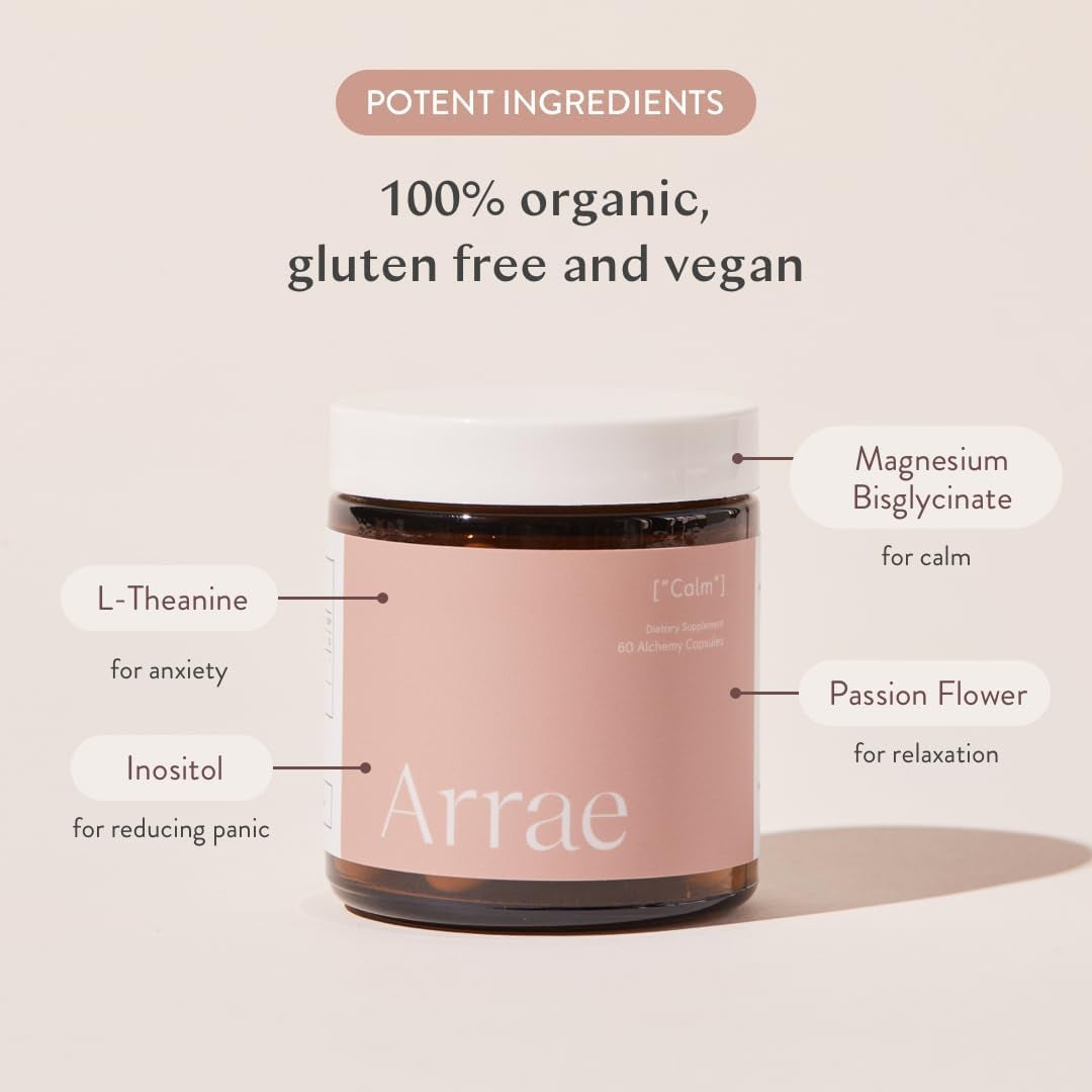 Arrae Calm Cortisol Manager - 60 Stress & Panic Relief Capsules