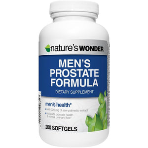 Nature'S Wonder Men'S Prostate Formula with Saw Palmetto, Beta-Sitosterol & Lycopene, 200 Softgels