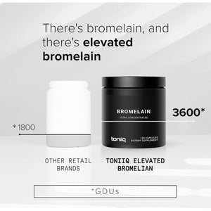 Ultra High Strength Bromelain 500Mg - 3600 Gdu/Gram - Highly Concentrated and Bioavailable - 120 Servings