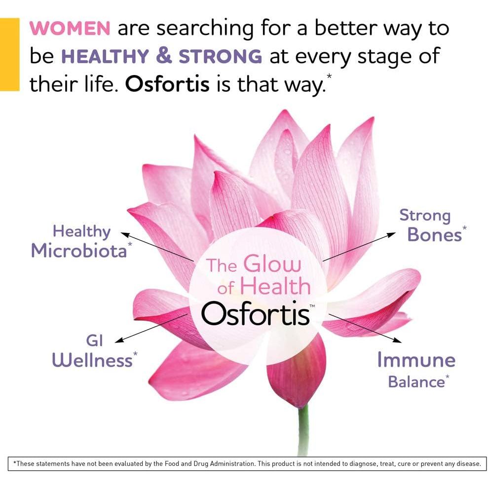 Biogaia Osfortis, Women’S Probiotic for Strong Bones, Immune Balance & GI Wellness, Contains L. Reuteri 6475, 60 Capsules