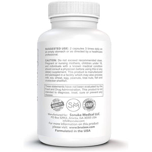 Bruizex Proteolytic Enzymes| Trypsin & Chymotrypsin Recovery Supplement for Tissue Trauma, Bruising, Swelling 60 Caps.