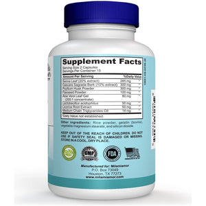 Milamiamor 15 Day Cleanse - Gut and Colon Support - Made in USA - 30 Capsules