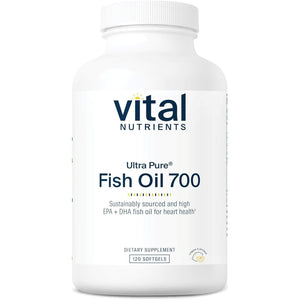 Vital Nutrients Ultra Pure® Fish Oil 700 | Supports Heart, Brain, and Joint Health 120 Softgels