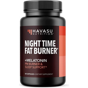 Night Time Fat Burner Capsules - Appetite Suppressant for Weight Loss - 60 Count