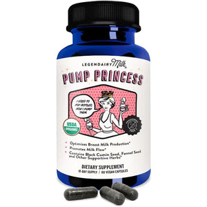 Legendairy Milk Pump Princess Lactation Supplement - Breastfeeding Supplements for Milk Supply Increase and Milkflow 60 Capsules