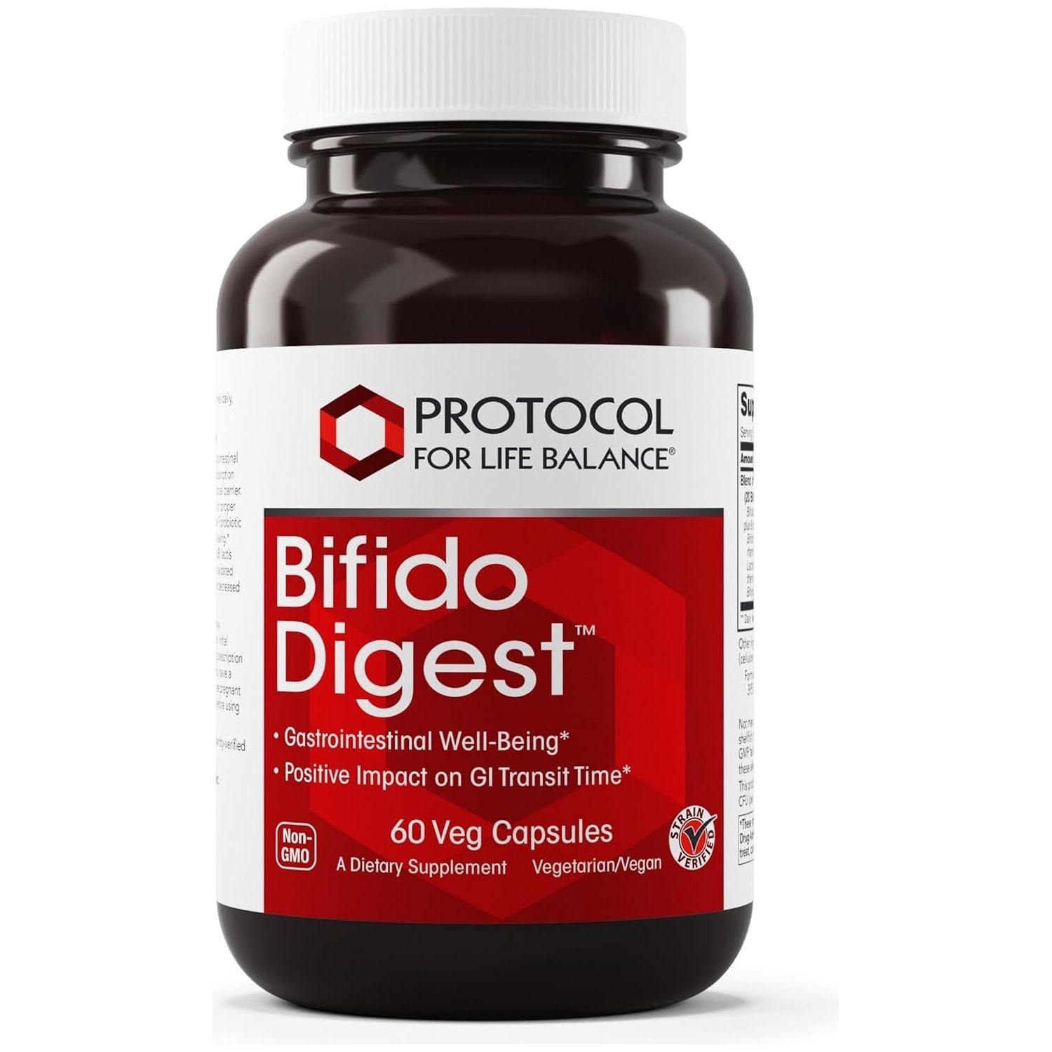 Protocol Bifido Digest - 20 Billion CFU - GI Support* - Dairy Free, Egg Free & Non-Gmo - 60 Veg Capsules