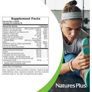Natures plus Ultra Hair, Sustained Release - Natural Hair Growth Supplement for Men & Women 30 Servings