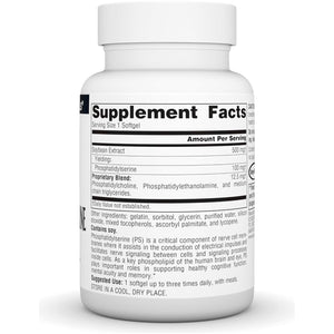 Source Naturals Phosphatidyl Serine Complex Stablilized Enzyme Supplement 500Mg - 100% Pure - 60 Softgels