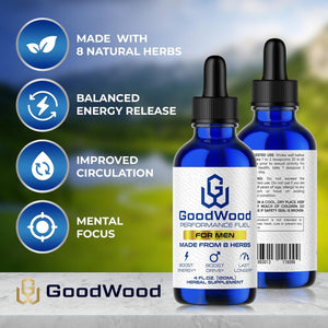 Goodwood - Male Liquid Drops - Increases Stamina and Size - Improves Energy, Drive, and Power for Men