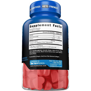 Herbtonics Keto Gummies with MCT + Collagen | Anti Aging, Hair Growth, Skin Care & Strong Nails