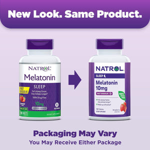 Natrol Fast Dissolve Melatonin 10 Mg, Melatonin Supplements for Restful Sleep,100 Tablets