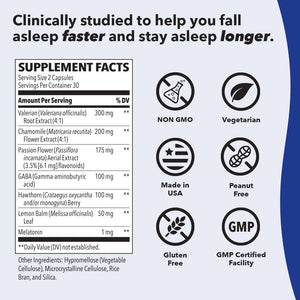 Rest-Zzz - Powerful Sleep Support Supplement - Calms Nervous System - 60 Capsules