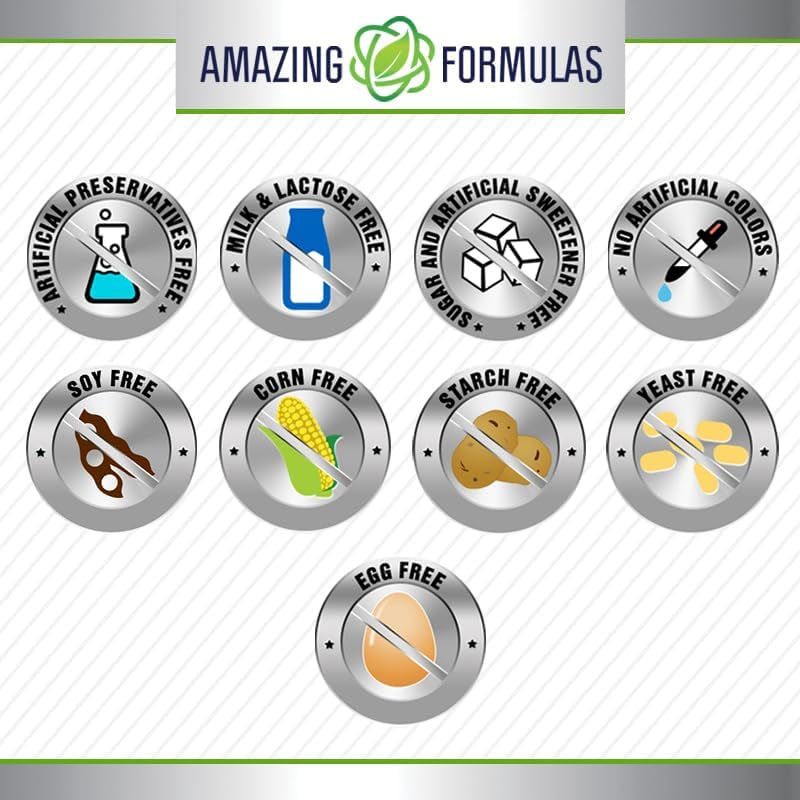 Amazing Formulas Hyaluronic Acid Supplement | 200 Mg per Serving | 120 Capsules | Non-Gmo | Gluten Free | Made in USA