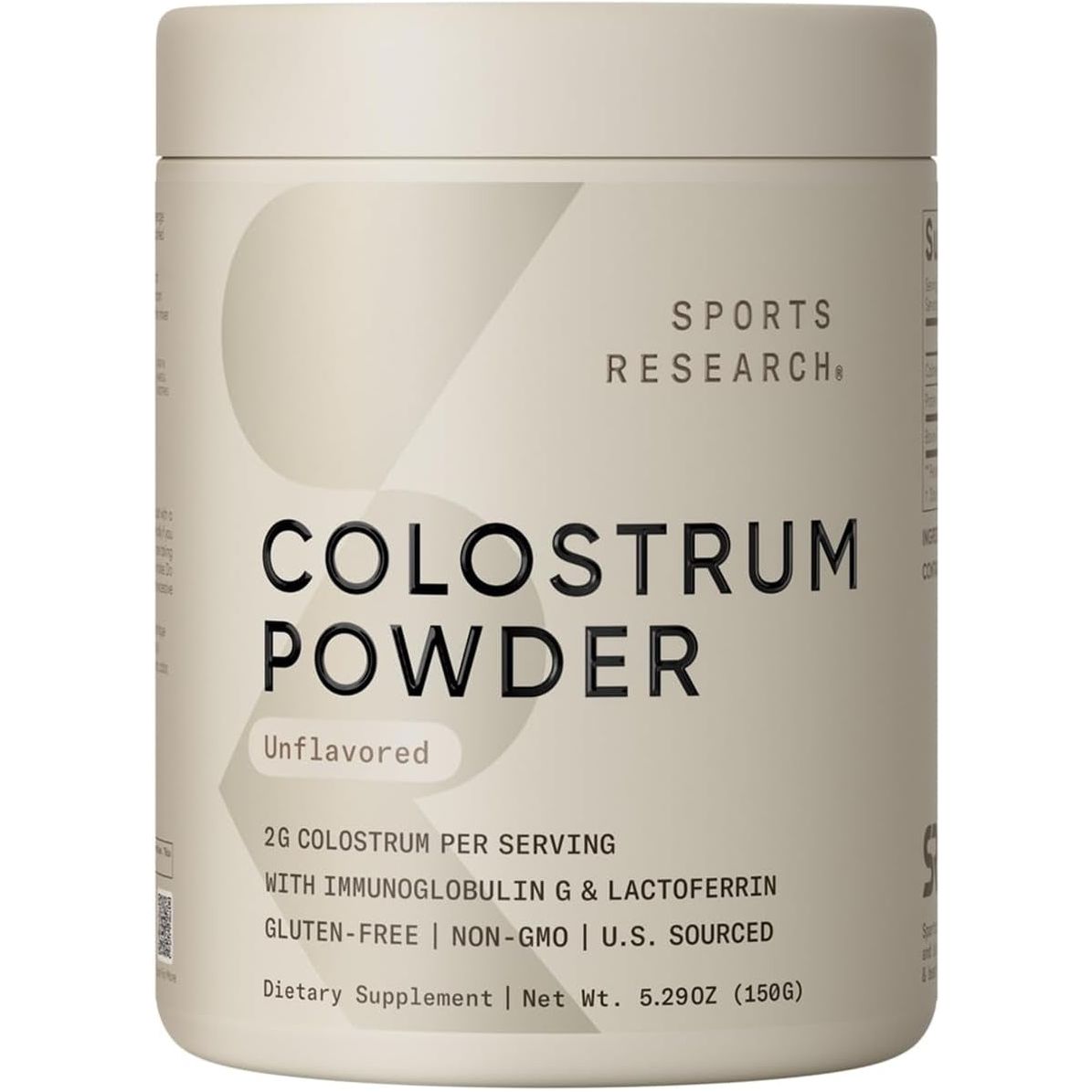 Sports Research® Colostrum Powder – Formulated to Support Workout Performance, Immunity & Gut Health 75 Servings