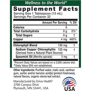 Eniva Health Liquid Chlorophyll Vegan | Immunity | Detox & Cleanse | Energy Boost | Internal Deodorant 16 Fl Oz Bottle