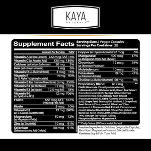 Kaya Naturals - Nootropic Brain Support Supplement - Focus & Concentration & Learning Accuracy - 60 Count