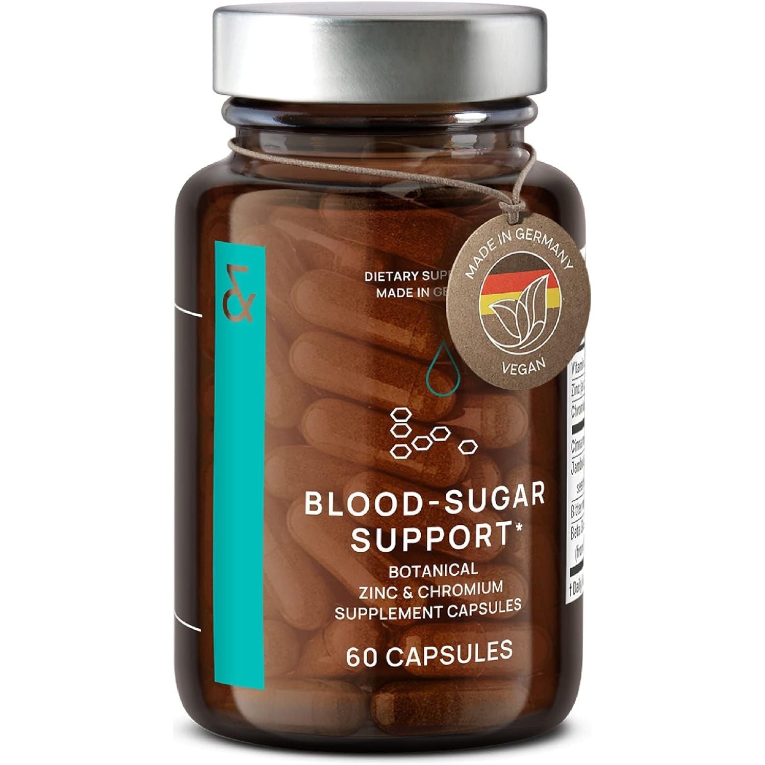 CLAV® N°9 - Cinnamon Extract + Bitter Melon Capsules with Syzygium Cumini, Beta Glucan & Chromium - Vegan - 60 Count