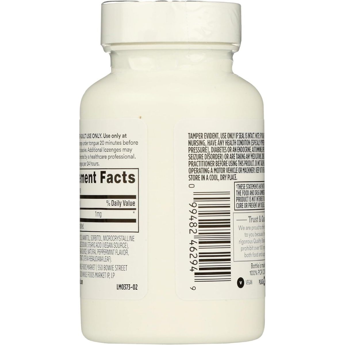 365 by Whole Foods Market, Melatonin 1Mg Peppermint, 120 Lozenges - Suppviv