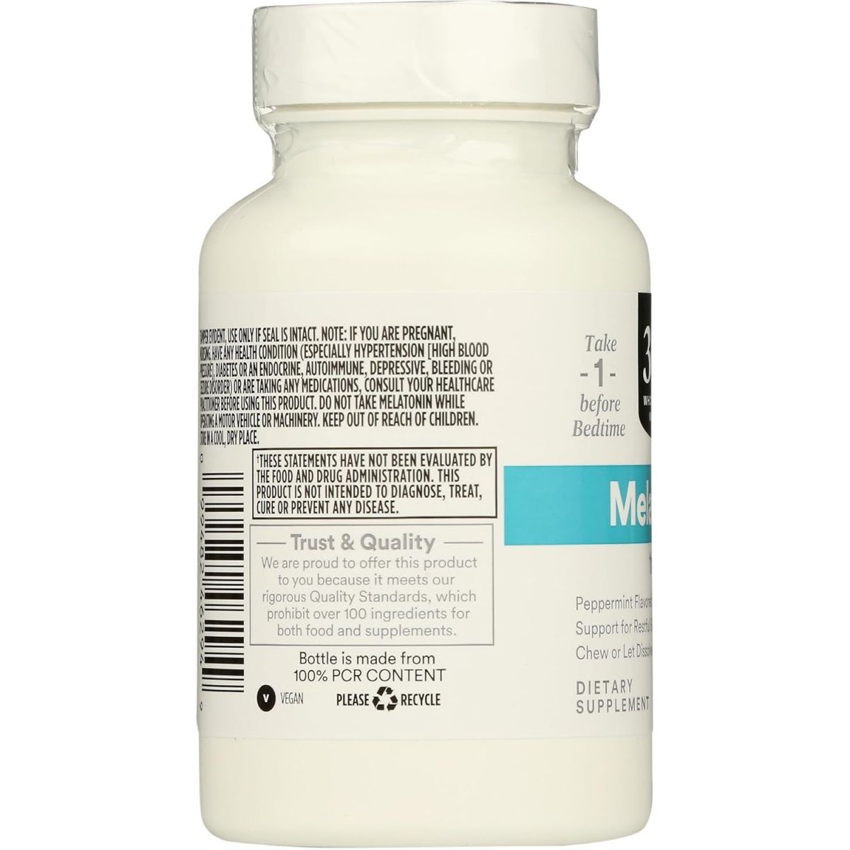 365 by Whole Foods Market, Melatonin 1Mg Peppermint, 120 Lozenges - Suppviv