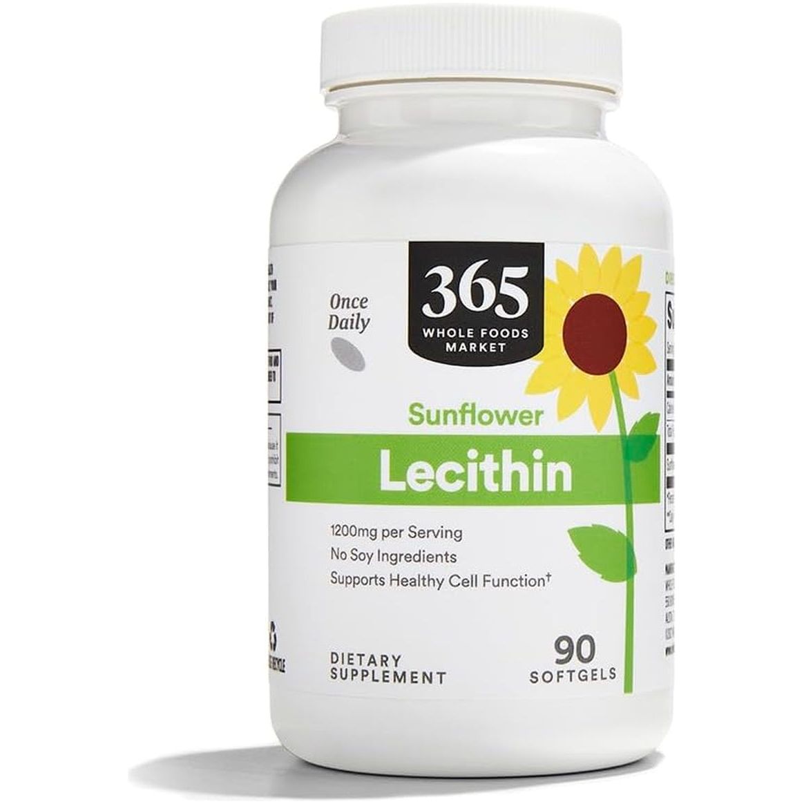 365 by Whole Foods Market, Sunflower Lecithin 1200Mg, 90 Count - Suppviv
