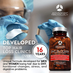 DHT Blocker - Hair Growth Supplement for Genetic Thinning for Men and Women