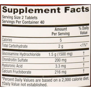 Move Free Triple Strength Glucosamine Chondroitin and Hyaluronic Acid Joint Supplement, 80 Count