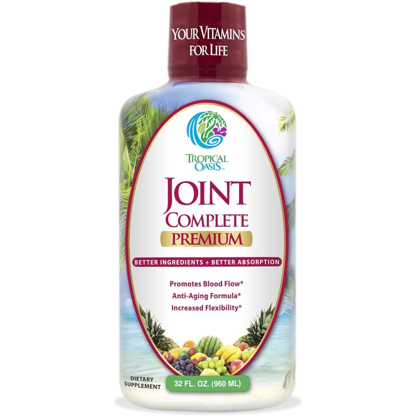 Joint Complete Premium- Liquid Joint Supplement W/Glucosamine, Chondroitin, MSM, Hyaluronic Acid 32Oz, 32 Serv