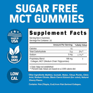 Herbtonics Keto Gummies with MCT + Collagen | Anti Aging, Hair Growth, Skin Care & Strong Nails