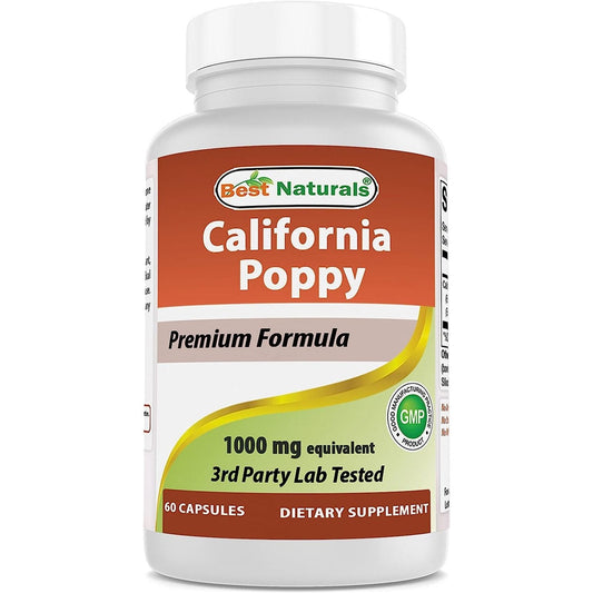 Best Naturals California Poppy 1000 Mg Equivalent - 60 Capsules