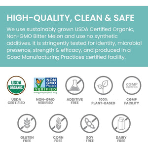 Himalaya Organic Bitter Melon for Glucose Metabolism, 660 Mg, 60 Caplets, 1 Month Supply