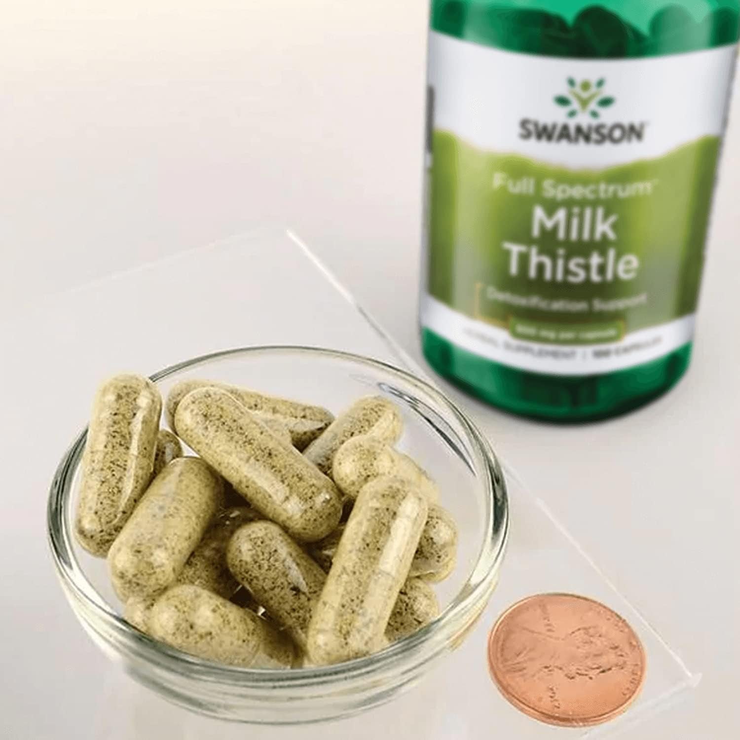 Swanson Milk Thistle - Natural Formula Helping to Maintain Overall Health & Wellbeing-(100 Capsules, 500Mg Each)