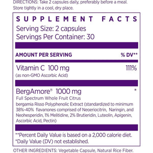 NAOMI Italian Citrus Bergamot 1000Mg, to Support Healthy Cholesterol, Triglycerides, & Heart Health 30-Day Supply