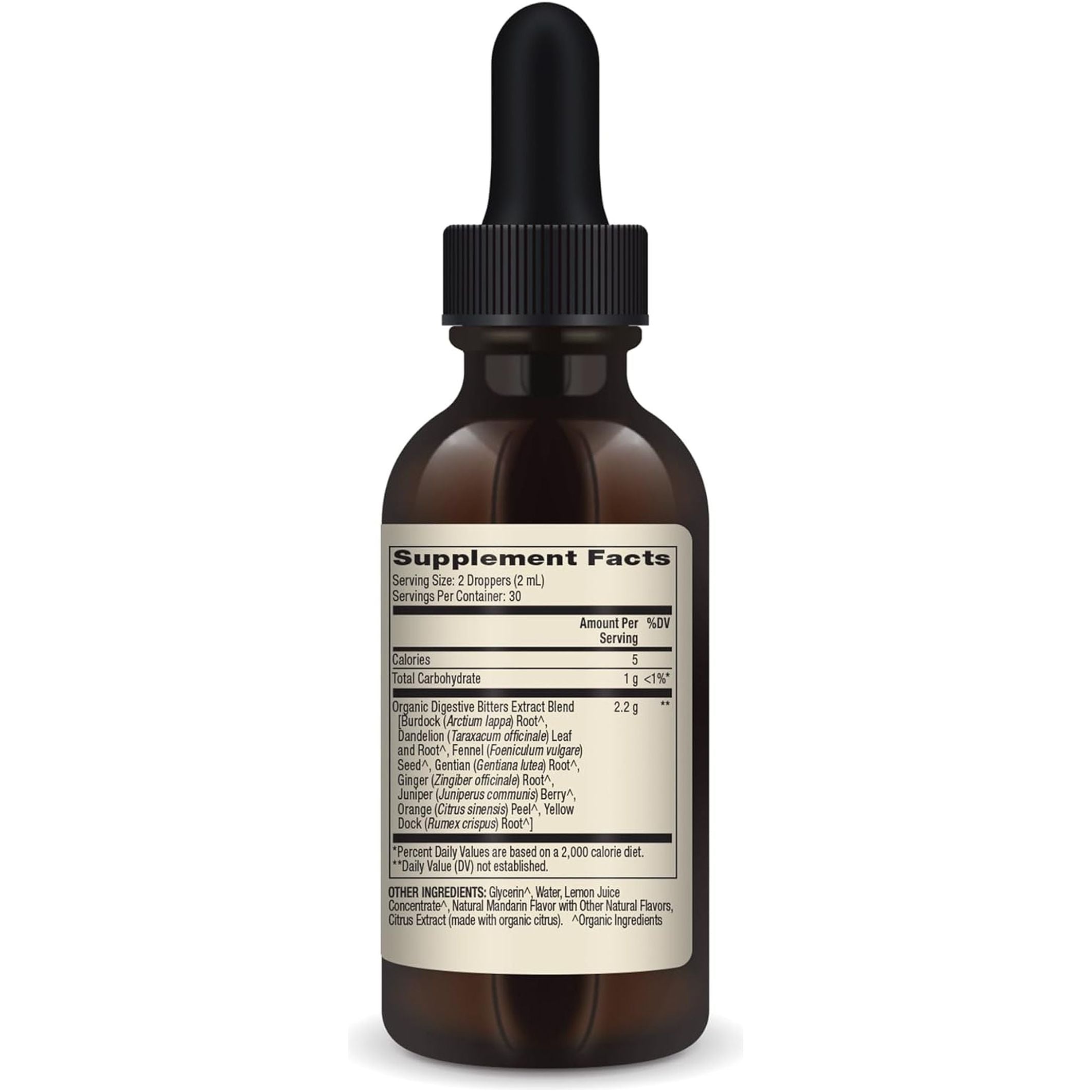 Dr. Mercola Organic Digestive Bitters Liquid Drops, Digestive Support 2 Fl. Oz., 30 Servings