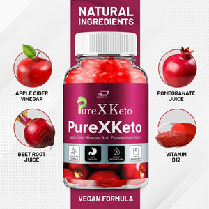 Purexketo ACV Gummies Dietary Supplement (60 Gummies).