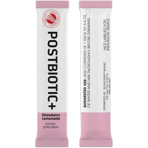 Silver Fern Brand Postbiotic+ Strawberry Lemonade Powder – Supports the Digestive System & Overall Wellness – 30 Stick Packs