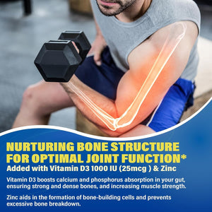 Sugar Free Glucosamine Chondroitin MSM Filled Gummies 3100Mg - Joint Support Supplement - 60Cts