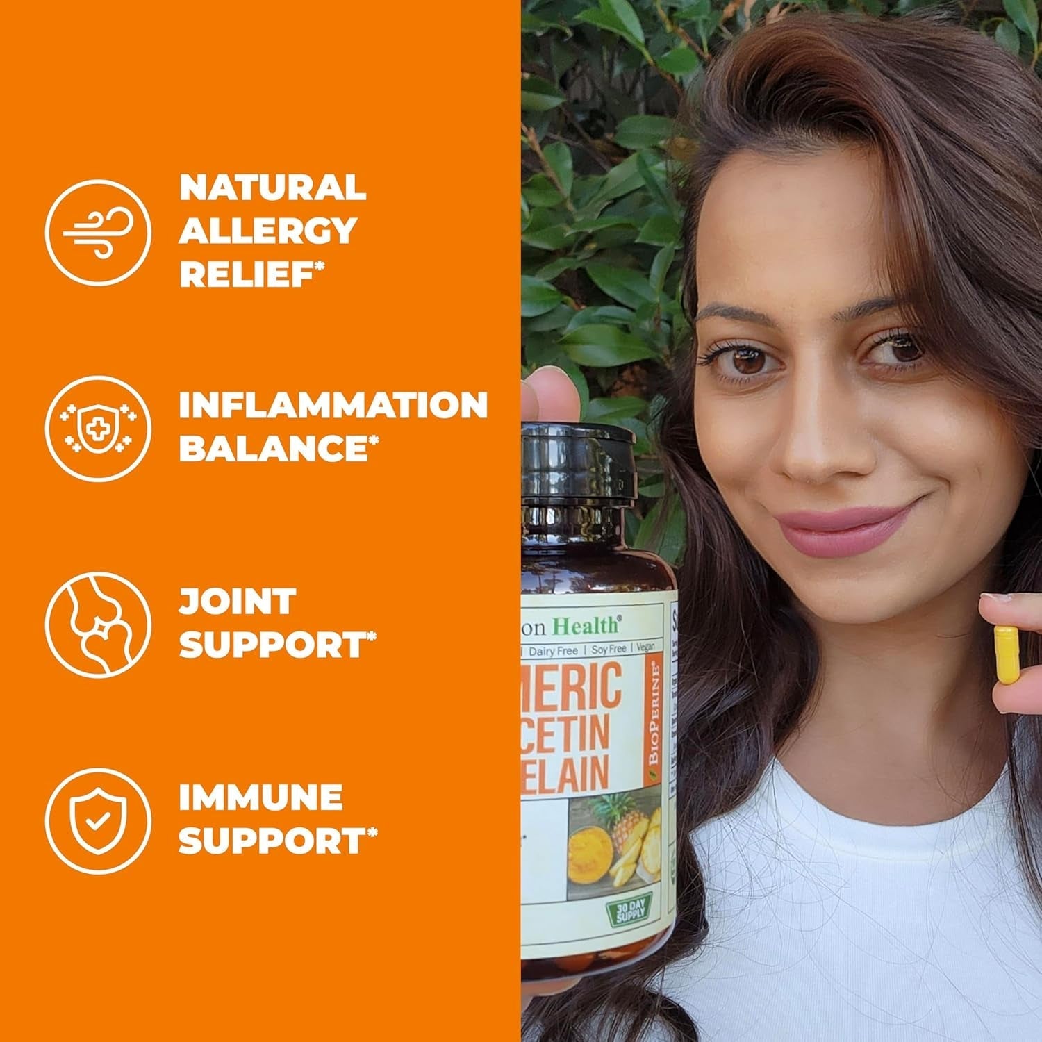 Quercetin with Bromelain Turmeric Supplement for Joint Supplements. 60 Tumeric Capsules