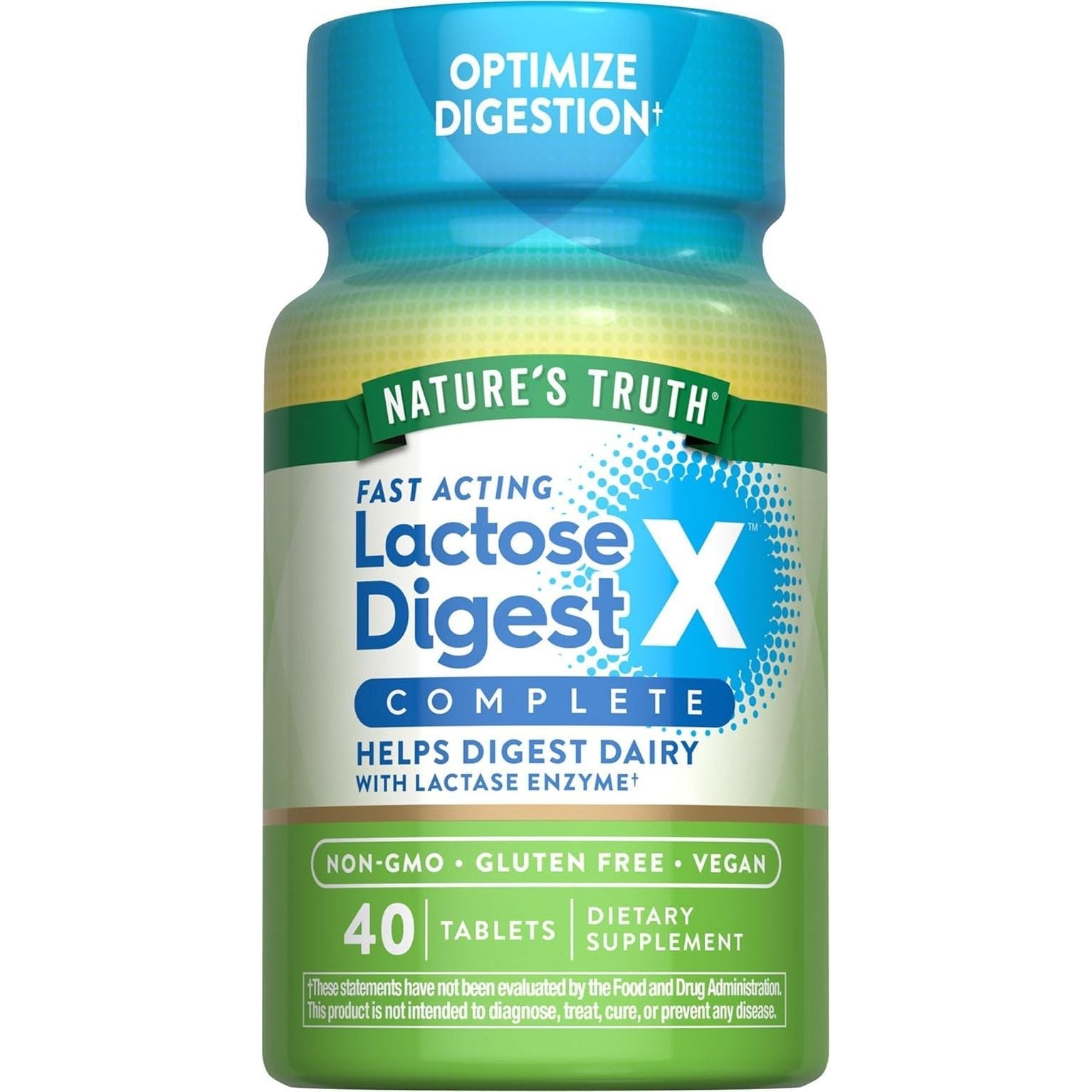 Nature'S Truth Lactose Digest Tablets with Lactase Enzyme 40 Pills
