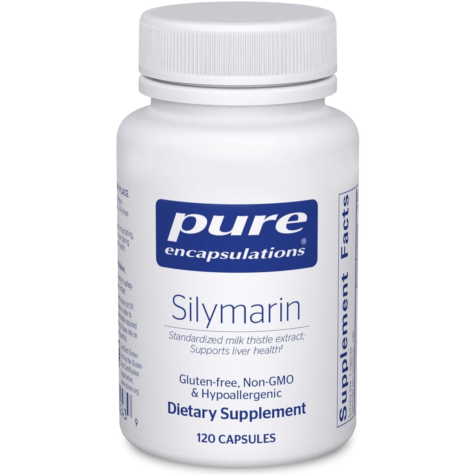 Pure Encapsulations Silymarin - Liver Health Support - Antioxidants - 120 Capsules/250Mg