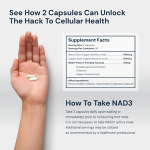 HPN NAD+ Booster (NAD3), anti Aging Cell Booster, NAD Supplement Natural Energy, Longevity, and Cellular Health, 312 Mg