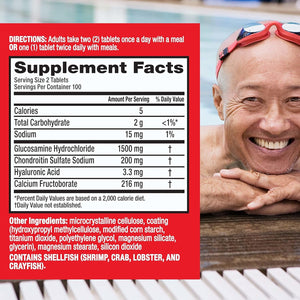 Move Free Advanced Glucosamine Chondroitin + Calcium Fructoborate Joint Support Supplement, 200 Tablets (100 Servings)*