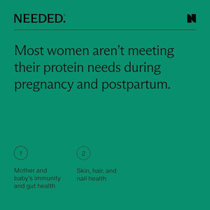 Needed. Expertly-Formulated Prenatal Hydrolyzed Collagen Protein Powder for Pregnancy, Breastfeeding, & Postpartum 1Lb