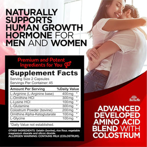 HGH Supplements for Men and Women, 90 Capsules - Naturally Supports Human Growth Hormone
